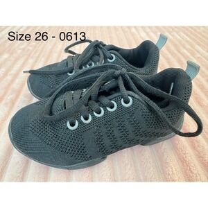 Baxinier Kids Black Knit Split Sole Dance Sneakers Jazz Hip Hop Shoes Size 26